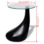 Coffee table with round glossy black glass surface by vidaXL, Coffee table - Ref: Foro24-240321, Price: 127,73 €, Discount: %