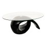 Glossy black glass oval surface coffee table by vidaXL, Coffee table - Ref: Foro24-240432, Price: 352,91 €, Discount: %