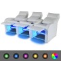 Sillón de 3 plazas con LED cuero sintético blanco de vidaXL, Sofás - Ref: Foro24-243597, Precio: 1,00 €, Descuento: %