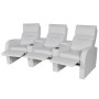 Sillón de 3 plazas con LED cuero sintético blanco de vidaXL, Sofás - Ref: Foro24-243597, Precio: 1,00 €, Descuento: %