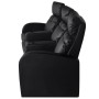 Sillón de 3 plazas con LED cuero sintético negro de vidaXL, Sofás - Ref: Foro24-243600, Precio: 955,99 €, Descuento: %