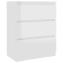 Aparador de madera contrachapada blanco brillante 60x35x76 cm de vidaXL, Aparadores - Ref: Foro24-801388, Precio: 85,93 €, De...