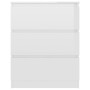 Aparador de madera contrachapada blanco brillante 60x35x76 cm de vidaXL, Aparadores - Ref: Foro24-801388, Precio: 85,93 €, De...