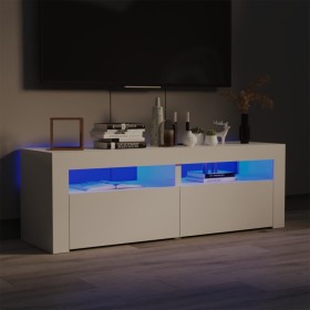 Mueble de TV con luces LED blanco brillante 120x35x40 cm de vidaXL, Muebles TV - Ref: Foro24-804361, Precio: 133,62 €, Descue...