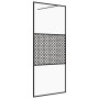 Accessible shower screen ESG transparent black glass 90x195 cm by vidaXL, Shower walls and screens - Ref: Foro24-151029, Pric...