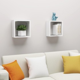 Estantes cubo de pared 2 unidades blanco 30x15x30 cm de vidaXL, Estantes y estanterías - Ref: Foro24-806998, Precio: 24,73 €,...