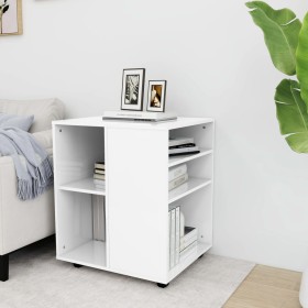 Glossy white plywood wheel cabinet 60x53x72cm by vidaXL, Lockers and storage cabinets - Ref: Foro24-808464, Price: 90,99 €, D...