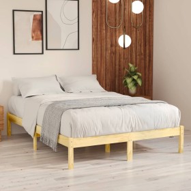 Solid wood bed frame 150x200 cm by vidaXL, Beds and slatted bases - Ref: Foro24-810022, Price: 83,48 €, Discount: %