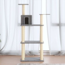 Cat scratching post with light gray sisal posts 118.5 cm by vidaXL, Cat furniture - Ref: Foro24-171428, Price: 52,73 €, Disco...