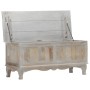 Caja de almacenaje de madera maciza de mango gris 100x38x45 cm de vidaXL, Baúles de almacenamiento - Ref: Foro24-286314, Prec...