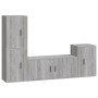 Set de muebles para TV 4 pzas madera contrachapada gris Sonoma de vidaXL, Muebles TV - Ref: Foro24-3188604, Precio: 165,99 €,...