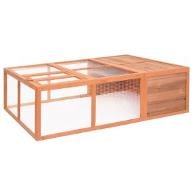 Garden animal cage solid fir wood 150x100x50 cm by vidaXL, Cages and habitats for small animals - Ref: Foro24-171452, Price: ...