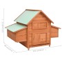 Solid red spruce wood chicken coop 152x96x110 cm by vidaXL, Cages and habitats for small animals - Ref: Foro24-171459, Price:...