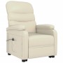 Sillón elevable de cuero sintético blanco crema de vidaXL, Sillones - Ref: Foro24-321277, Precio: 316,34 €, Descuento: %