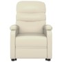 Sillón elevable de cuero sintético blanco crema de vidaXL, Sillones - Ref: Foro24-321277, Precio: 316,34 €, Descuento: %