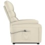 Sillón elevable de cuero sintético blanco crema de vidaXL, Sillones - Ref: Foro24-321277, Precio: 316,34 €, Descuento: %