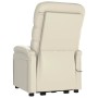 Sillón elevable de cuero sintético blanco crema de vidaXL, Sillones - Ref: Foro24-321277, Precio: 316,34 €, Descuento: %