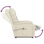 Sillón elevable de cuero sintético blanco crema de vidaXL, Sillones - Ref: Foro24-321277, Precio: 316,34 €, Descuento: %