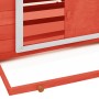 Gallinero madera maciza de abeto rojo y blanco 152x96x110 cm de vidaXL, Jaulas y habitáculos para animales pequeños - Ref: Fo...