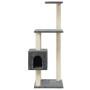 Rascador para gatos con postes de sisal gris oscuro 104 cm de vidaXL, Mobiliario para gatos - Ref: Foro24-171471, Precio: 47,...