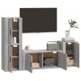 Set de muebles para TV 4 pzas madera contrachapada gris Sonoma de vidaXL, Muebles TV - Ref: Foro24-3188604, Precio: 165,99 €,...