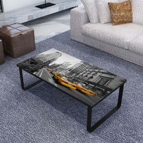 Mesa de centro con tablero de cristal rectangular de vidaXL, Mesas de centro - Ref: Foro24-240967, Precio: 70,54 €, Descuento: %