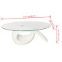 Glossy white glass oval surface coffee table by vidaXL, Coffee table - Ref: Foro24-240431, Price: 316,86 €, Discount: %