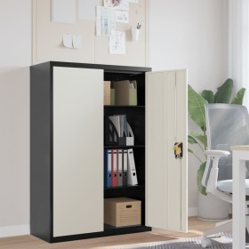 Aktenschrank aus anthrazitgrauem und weißem Stahl 90x40x140cm von vidaXL, Aktenschränke - Ref: Foro24-339748, Preis: 200,56 €...