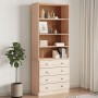 ALTA bookcase with drawers solid pine wood 77x35x186.5 cm by vidaXL, Bookcases and shelves - Ref: Foro24-353953, Price: 261,1...