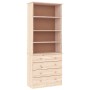 ALTA bookcase with drawers solid pine wood 77x35x186.5 cm by vidaXL, Bookcases and shelves - Ref: Foro24-353953, Price: 261,1...