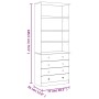 ALTA bookcase with drawers solid pine wood 77x35x186.5 cm by vidaXL, Bookcases and shelves - Ref: Foro24-353953, Price: 261,1...