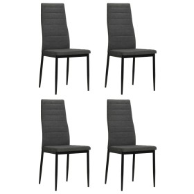 Dining chairs 4 units dark gray fabric by vidaXL, dining chairs - Ref: Foro24-246180, Price: 148,01 €, Discount: %