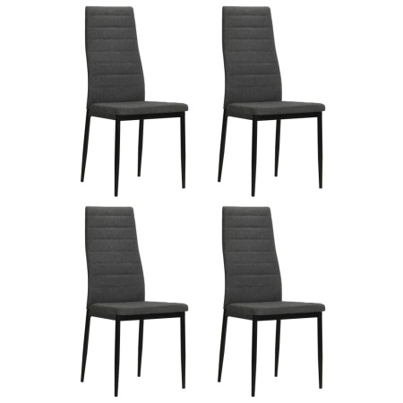 Sillas de comedor 4 unidades tela gris oscuro de vidaXL, Sillas de comedor - Ref: Foro24-246180, Precio: 149,01 €, Descuento: %