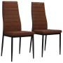 Sillas de comedor 2 unidades tela marrón de vidaXL, Sillas de comedor - Ref: Foro24-246183, Precio: 82,46 €, Descuento: %