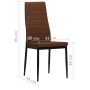 Dining chairs 2 units brown fabric by vidaXL, dining chairs - Ref: Foro24-246183, Price: 82,46 €, Discount: %