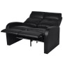 Sillón de 2 plazas con LED cuero sintético negro de vidaXL, Sofás - Ref: Foro24-243599, Precio: 640,42 €, Descuento: %