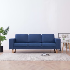 Three-seater blue fabric sofa by vidaXL, Sofas - Ref: Foro24-281386, Price: 448,10 €, Discount: %