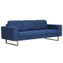 3-Sitzer-Sofa aus blauem Stoff von vidaXL, Sofas - Ref: Foro24-281386, Preis: 450,62 €, Rabatt: %