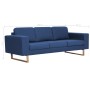 3-Sitzer-Sofa aus blauem Stoff von vidaXL, Sofas - Ref: Foro24-281386, Preis: 450,62 €, Rabatt: %