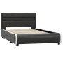 Estructura cama y LED cuero sintético gris antracita 90x200 cm de vidaXL, Camas y somieres - Ref: Foro24-284978, Precio: 267,...