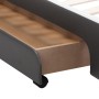 Estructura cama y LED cuero sintético gris antracita 90x200 cm de vidaXL, Camas y somieres - Ref: Foro24-284978, Precio: 267,...