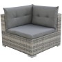 Set de muebles de jardín 10 pzas y cojines ratán sintético gris de vidaXL, Conjuntos de jardín - Ref: Foro24-42736, Precio: 9...