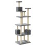 Cat scratching post with light gray sisal posts 188 cm by vidaXL, Cat furniture - Ref: Foro24-171489, Price: 86,99 €, Discoun...