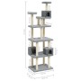 Cat scratching post with light gray sisal posts 188 cm by vidaXL, Cat furniture - Ref: Foro24-171489, Price: 86,99 €, Discoun...