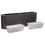 Black synthetic rattan flower bed 120x24x40 cm by vidaXL, Pots and planters - Ref: Foro24-46952, Price: 110,11 €, Discount: %