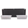 Black synthetic rattan flower bed 120x24x40 cm by vidaXL, Pots and planters - Ref: Foro24-46952, Price: 110,11 €, Discount: %