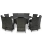 Garden dining set 7 pieces and gray synthetic rattan cushions by vidaXL, Garden sets - Ref: Foro24-48144, Price: 1,00 €, Disc...