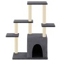 Rascador para gatos con postes de sisal gris oscuro 97,5 cm de vidaXL, Mobiliario para gatos - Ref: Foro24-172051, Precio: 40...