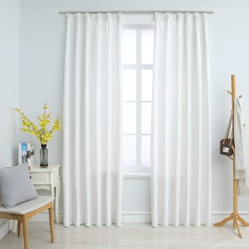 Blackout curtains with hooks 2 pieces off-white 140x245 cm by vidaXL, Curtains and curtains - Ref: Foro24-134487, Price: 39,9...