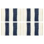 Placemats 4 pcs Striped Chindi Blue White 30x45 cm by vidaXL, Placemats - Ref: Foro24-134025, Price: 15,33 €, Discount: %